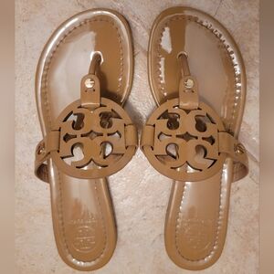 Tory Burch Miller Tan Patent Leather Sandals